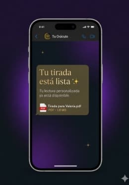Vista previa de la lectura llegando a WhatsApp
